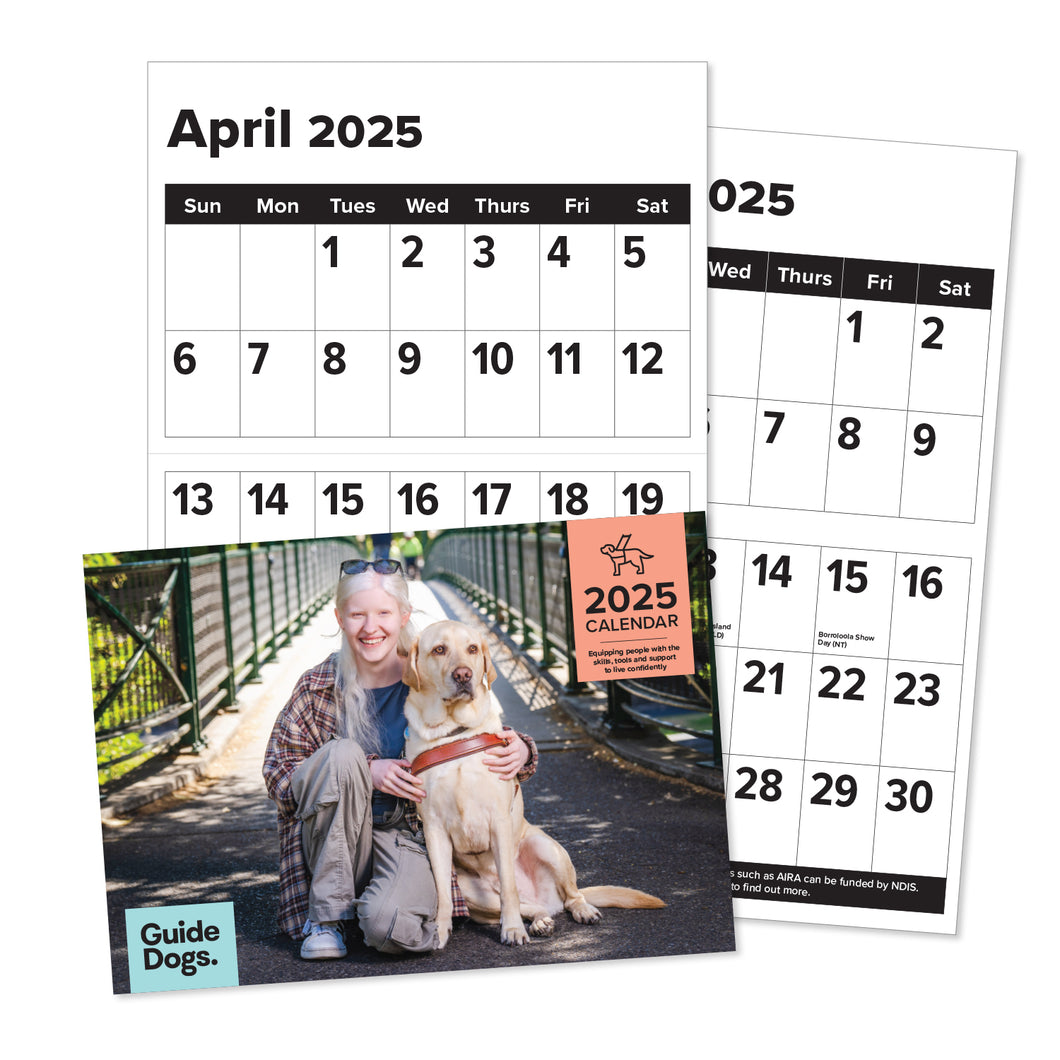 Guide Dogs 2025 Calendar